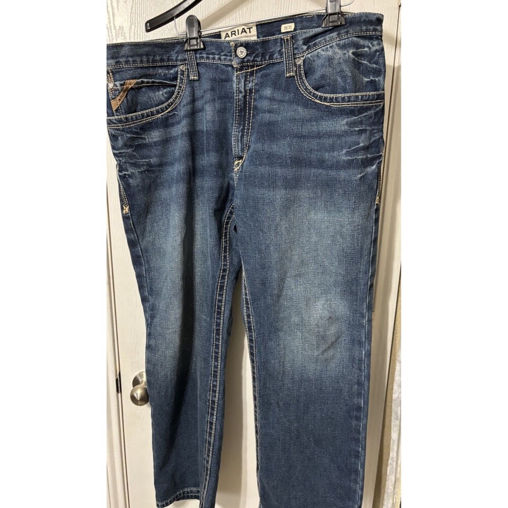 Ariat Men’s Blue Jeans Size 38 Relaxed Boot Cut M4 Length 30 Denim Western